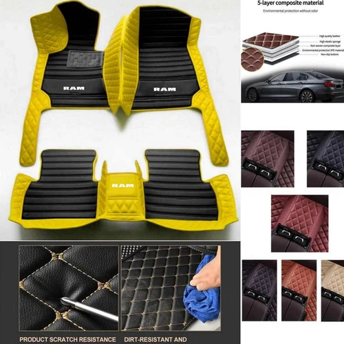 For Dodge RAM1500 Pickup Car Floor Mats Waterproof Carpets Cargo Custom Slips - Bild 40 von 40