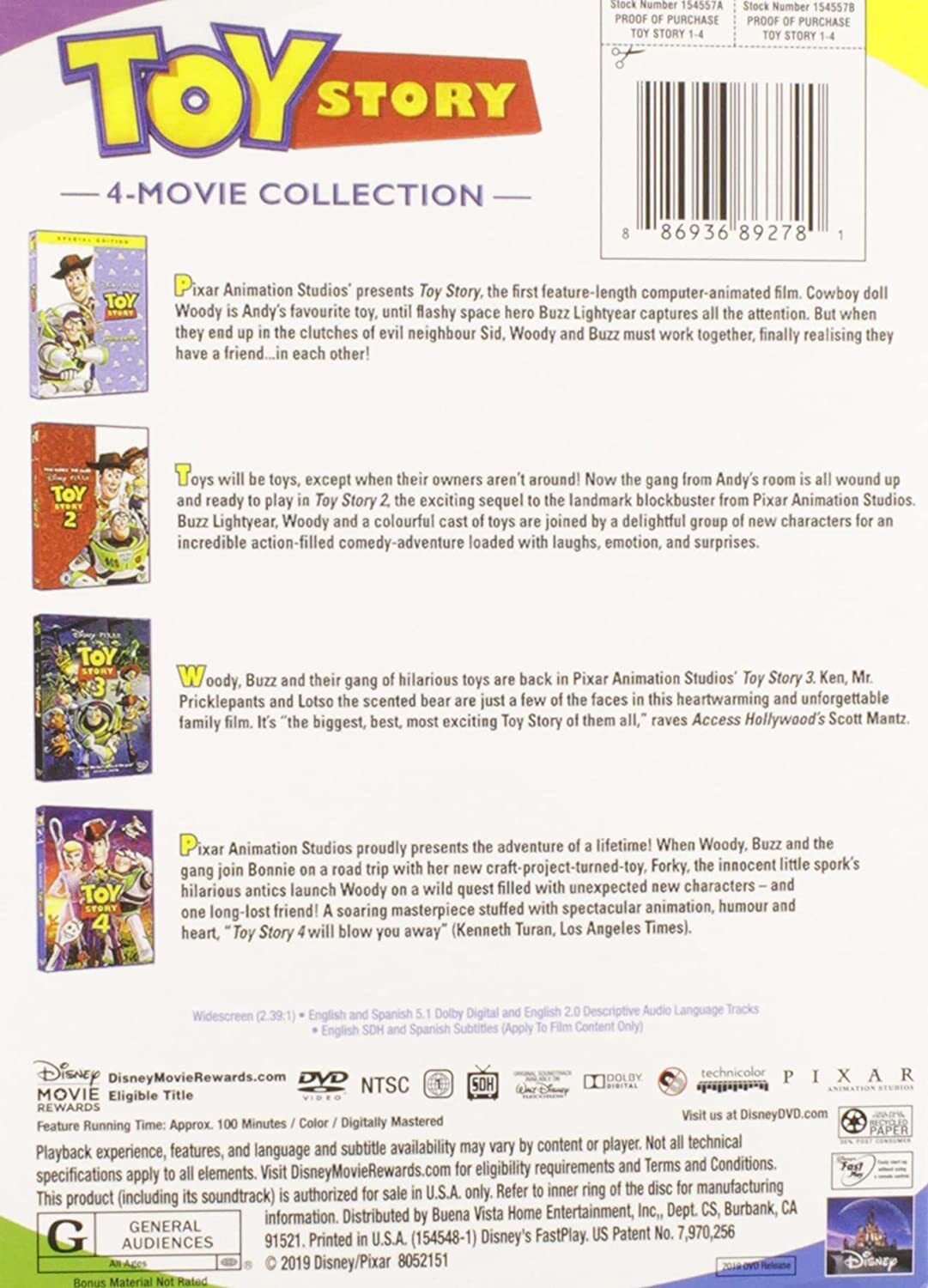 Toy Story 4 (Feature) (DVD) (US IMPORT) 786936863390 eBay