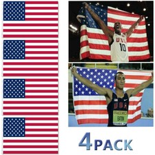 4' x 6' American Flag w/ Grommets USA United States Of America US Flags 4 Pack