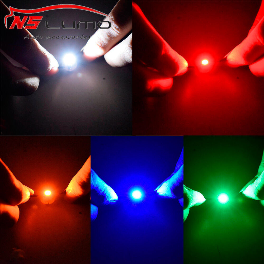 10PCS T5 B8.5D 5050 1SMD Car LED Dashboard Dash Gauge Instrument Light