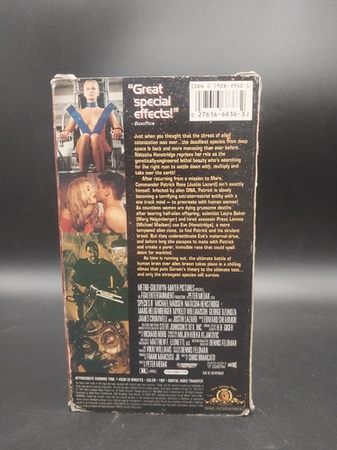 Species II VHS 1998 Sci-Fi Horror Sequel - Imagen 4 de 6