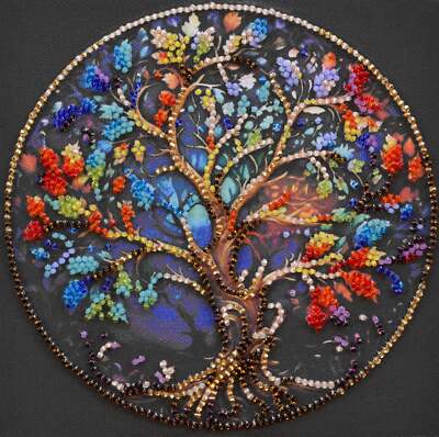 Abris Art Bead embroidery kit - The color of life AM-252