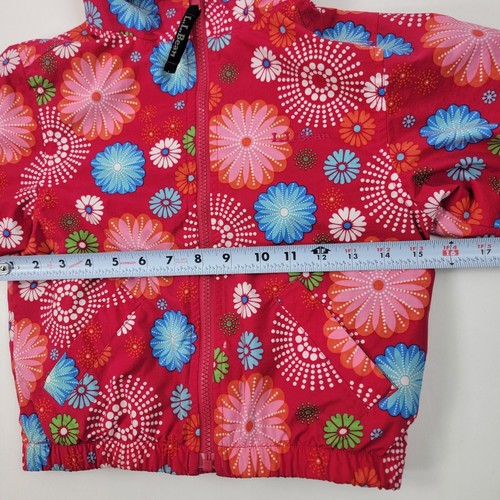 L.L. Bean Kids Floral Print Full Zip Hooded Jacket Size 4 Small - Picture 6 of 9
