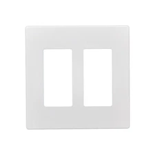 10pcs 2 Gang Screwless Snap On Decorator Wall Plate White