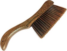 Hand Broom Brush, Dust Brush for Cleaning, Wood Block Soft Brown