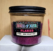Vintage House Of Kolor F-63 Mini Kameleon Violet Red Flake Retired Partial Jar