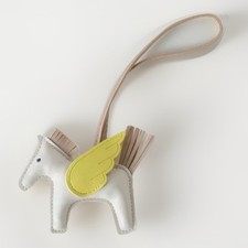 PU White Yellow Leather Winged Horse Bag Charm Pendant Keychain Wirken Inspired