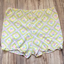 Vtg 60s Neon Floral Bloomer Shorts 1960s Boho Hippie Cute Cottage 26-30 Waist