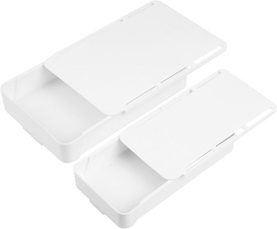 2pcs Under Desk Drawers - Self-Adhesive Hidden Undermount, Slide-Out Storage Org