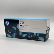 HP 738 Genuine DesignJet Ink Cartridge - Black, EXP. Nov 2027, Sealed
