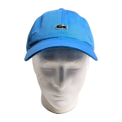 Lacoste Organic Cotton Twill Blue Unisex Adjustable Hat Cap NWT