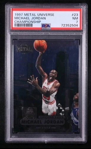 1997 Metal Universe Championship Michael Jordan #23 PSA 7 NM Bulls - Iconic Card