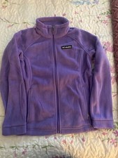 Columbia Fleece Full Zip Up Size Medium 10/12 Purple Jacket Sportswear
