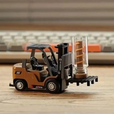 1/64 Remote Control Forklift Truck Rechargeable Mini Toy with Lights Sounds