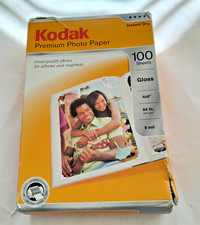 Kodak Premium Photo Paper Gloss 100 Sheets 4X6  Instant Dry