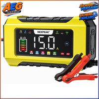 Autobatterie LadegeräT 15A 12V 24V Lifepo4 Blei-SäUre Tragbar 9-Stufig FüR Auto