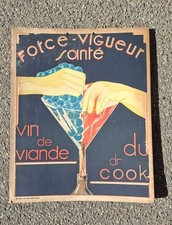 Dr. Cook &bdquo;Vin de Viande&ldquo; Werbeschild &ndash; Force-Vigueur Sant&eacute;