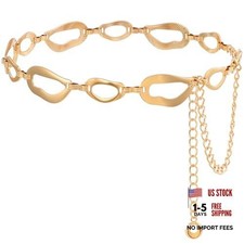 Waist Chain for Women Ladies Fit Waist Size 27"-35" A Bright Gold Style a