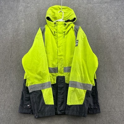 Helly Hansen Workwear Jacket Mens 2XL Yellow Alta Hi Vis  Parka Puffer Coat