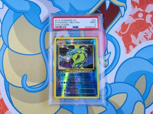 Gyarados - 2016 Pokemon XY #34 Evolutions Reverse Holo- PSA 9