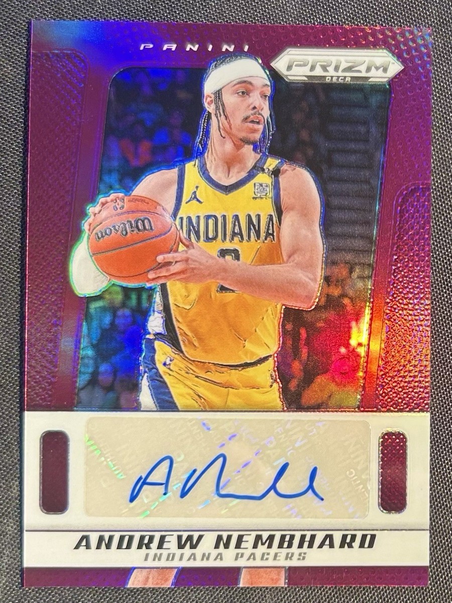 2024-25 Prizm Deca Signatures Purple /75 Andrew Nembhard #PDS-NEM 