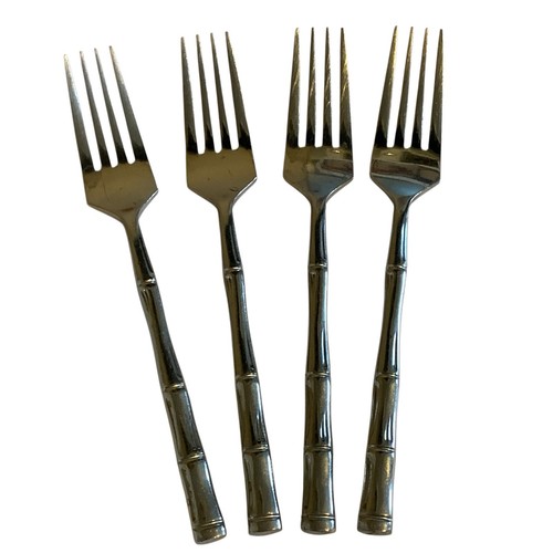 VTG Reed & Barton Rebacraft Regal Bamboo Japan Stainless Flatware Fork Spoon - Picture 4 of 12