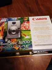 Canon PowerShot S200 Elph Camera w/accessories. Please read for shipping refund.