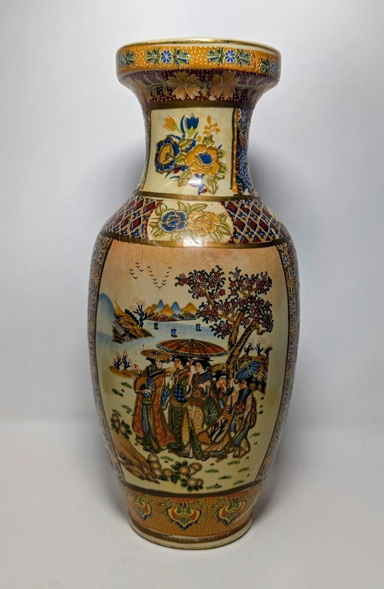 陶瓷复古原版古董日本花瓶| eBay
