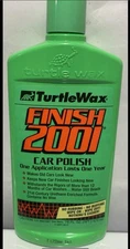 Vintage 1999 Turtle Wax Finish 2001 Car Polish RARE 16oz Green Bottle HTF