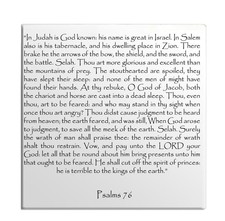 Fridge Magnet Psalms Chapter 76 English TEHILLIM Old Testament Holy Bible Torah