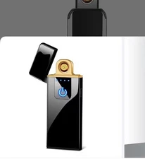 Lighter Rechargeable Plasma Windproof USB Electric Flameless Dual Arc Cigarette