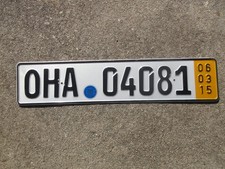 Germany Temporary License Plate European Union Euro OHA 04081