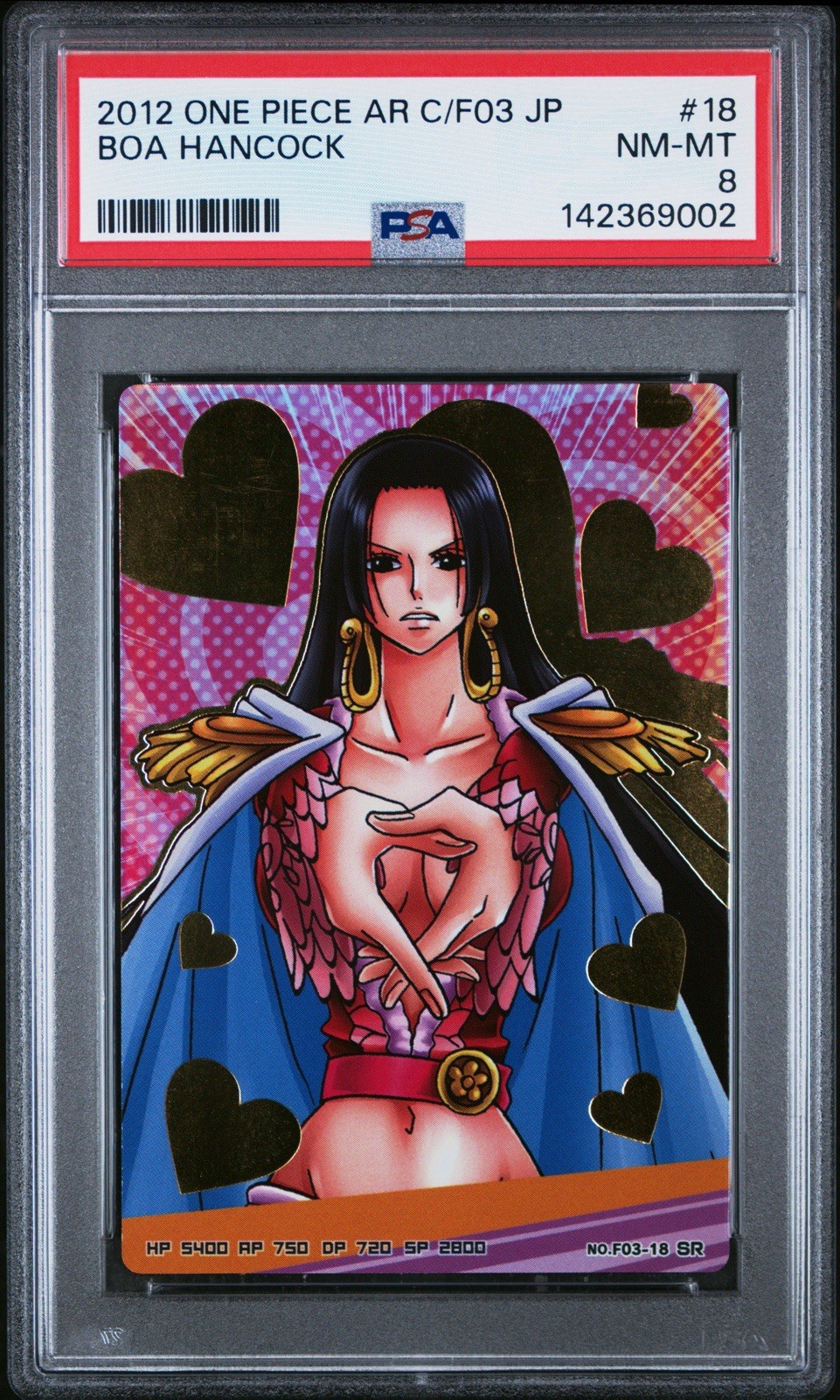 Psa 8 2012 Carddass One Piece Japanese Ar Carddass Formation 03 #18 Boa Hancock