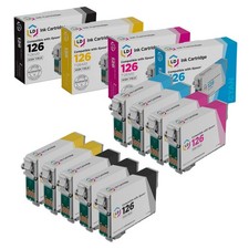 Replacement for Epson 126 Ink Cartridges 3 Blk, 2 C, 2 M, 2 Y, 9-Pk