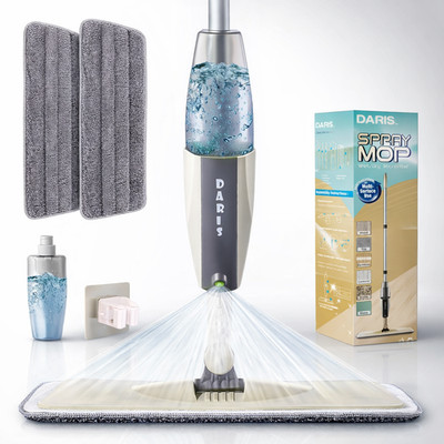Spray Mop Cleaner With 6 Microfiber Reusable Pads