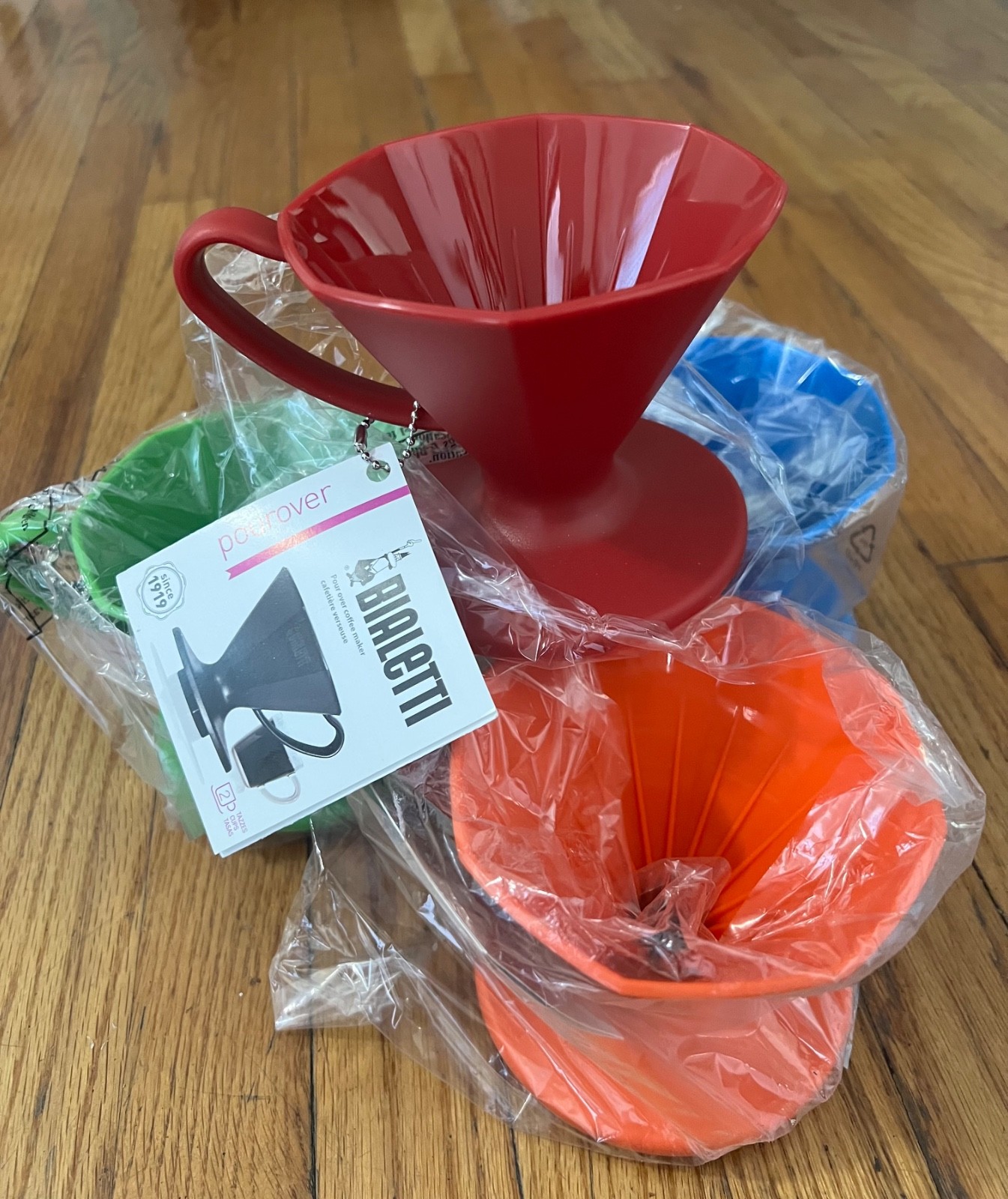 Bialetti Pour Over Coffee Dripper Lot 4 Single Cup Lightweight Camping - Family