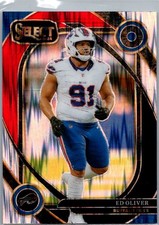 2024 Panini Select #254 Ed Oliver Black & Red Prizm Shock