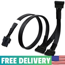 High-Quality EVGA Compatible SATA Power Cable: 6 Pin Male to 3x 15 Pin Female
