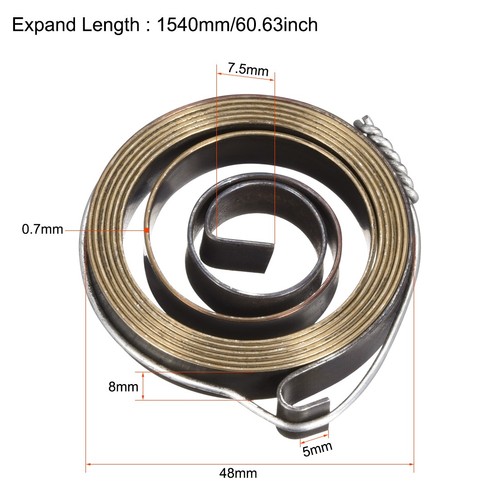Drill Press Spring Quill Feed Return Coil Spring Assembly 1540mm 48x8x0.8mm 3pcs - Picture 3 of 3