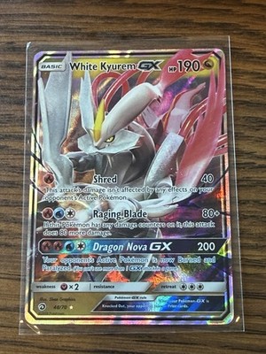 White Kyurem GX 48/70 Pokemon 2018 Sun & Moon Dragon Majesty Ultra Rare English