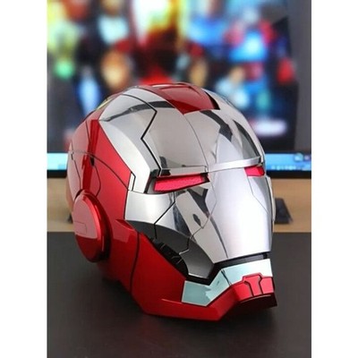 新品AUTOKINGアイアンマン マーク5 MK5 マスク シルバー Autoking Iron Man Helmet MK5 1/1 Voice-controlled Mask Transform