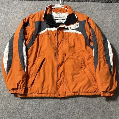 CPB ワークジャケット 2XL オレンジ ブラック 反射テープ 3M 古着 Vintage Columbia Men's L Orange Gray White Colorblock Ski Jacket