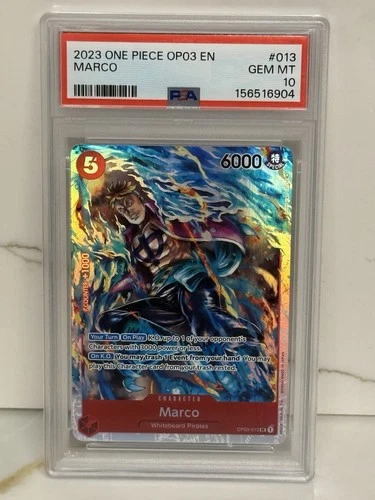 2023 One Piece Pillars Of Strength Marco Super Rare Op03-013 PSA 10 English