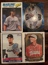 Eury Perez 4 Card LOT! Heritage / Select Concourse Blue / A&G - Miami Marlins