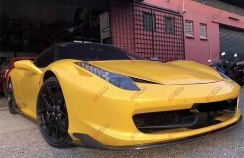 Forged/Carbon Fiber Front Bumper Lower Lip For Ferrari 458 Italia Spider 2010-15 - Picture 9 of 24
