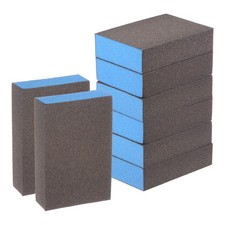 8pcs Sanding Sponge Blocks 500-600 Grits Sanding Block 100x70x25mm Brown Blue