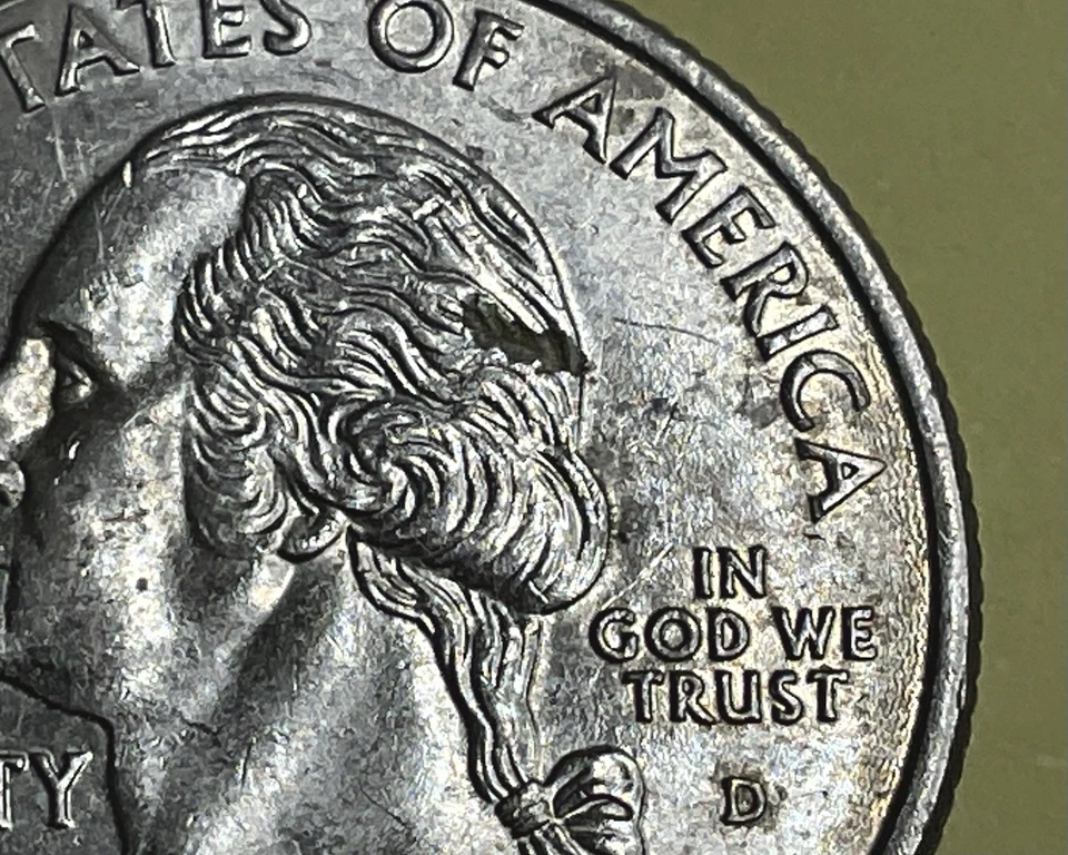 2005 D California State Quarter- Off Set- Struck through Stain- Re-punched mark - Image 4 of 4