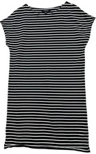 Ralph Lauren Womens Casual T-Shirt Dress Short Sleeve Size M Black White Stripe