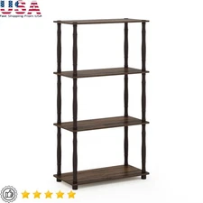 Adjustable Freestanding Storage Shelves Durable Wood Plastic Organizer Indoor US