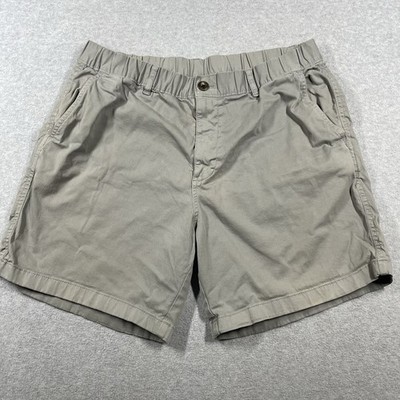 Bear Bottoms chino shorts men's extra large gray 7in solid elastic waist